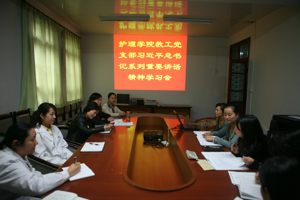 护理学院职工党支部召开习近平总书记系列重要讲话学习会